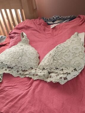 Green Lace Nursing Bra